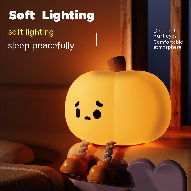 Pumpkin Pal Night Light: Silicone, Dimmable, Rechargeable