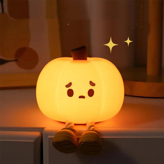 Pumpkin Pal Night Light: Silicone, Dimmable, Rechargeable