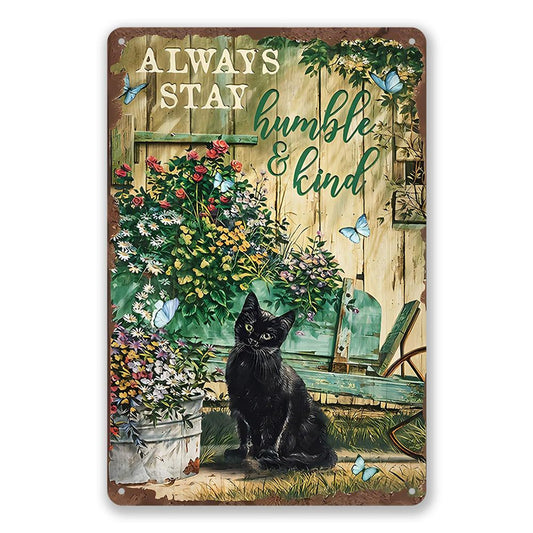 Black Cat Aluminum Wall Poster