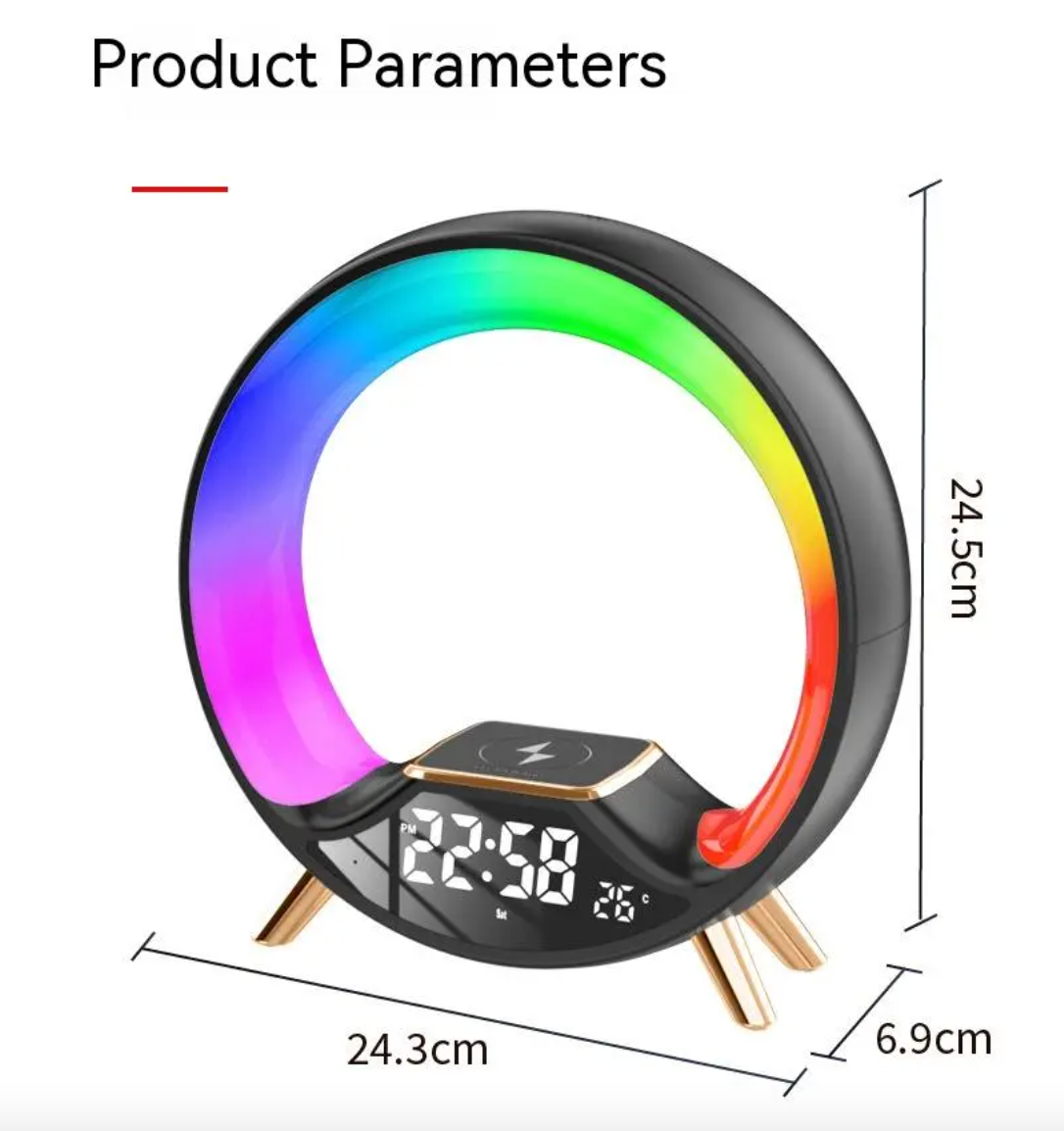 O Light 3-in-1 Wireless Charging Bluetooth Speaker Night Light