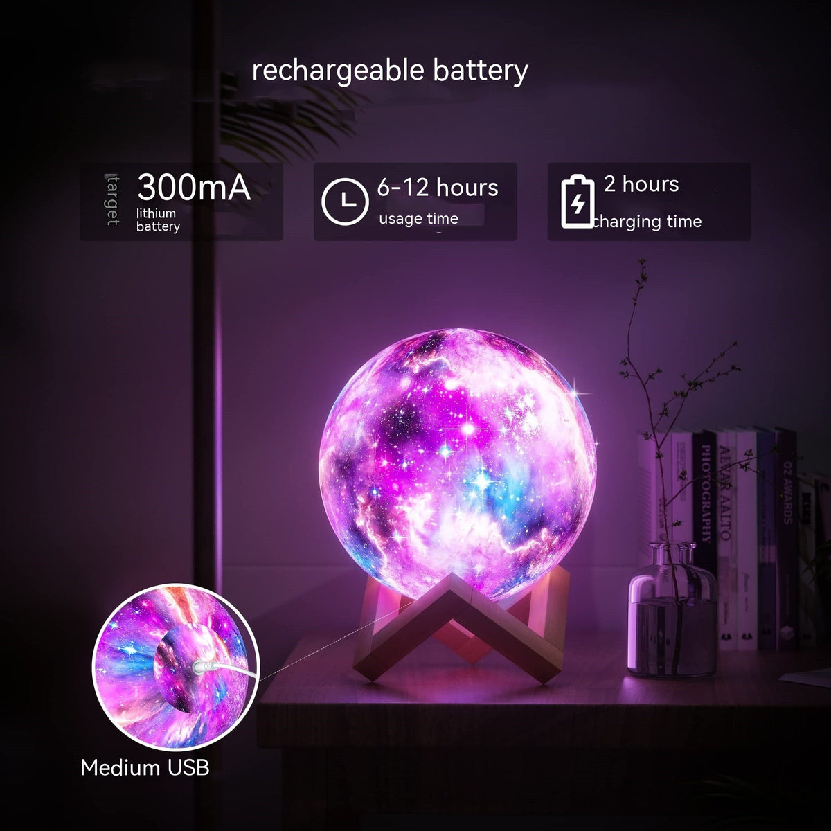 Lunar Glow 3D Galaxy Lamp