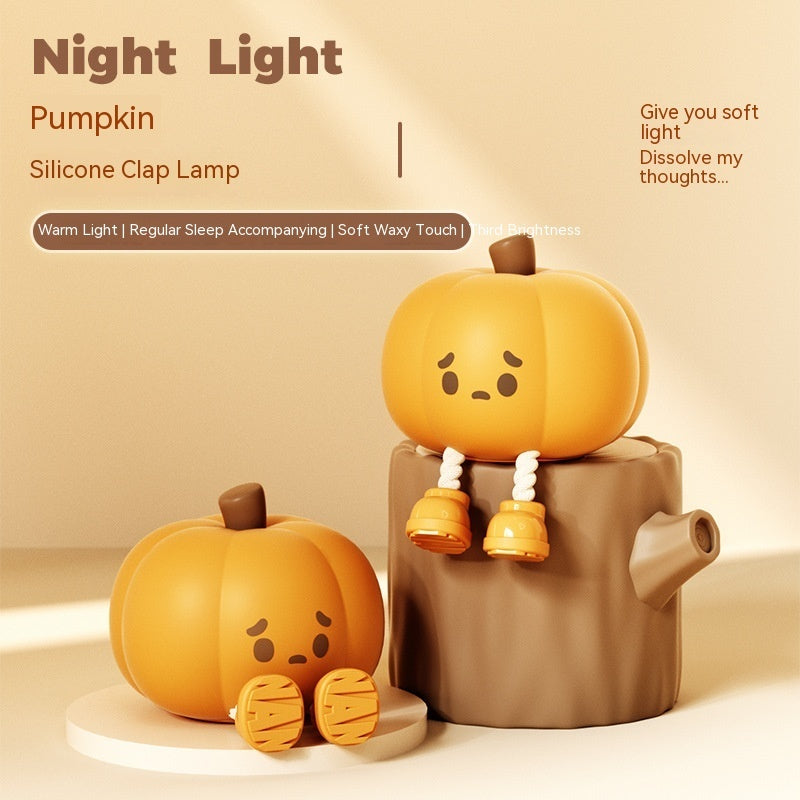 Pumpkin Pal Night Light: Silicone, Dimmable, Rechargeable