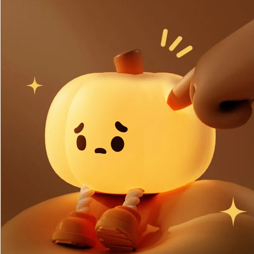 Pumpkin Pal Night Light: Silicone, Dimmable, Rechargeable