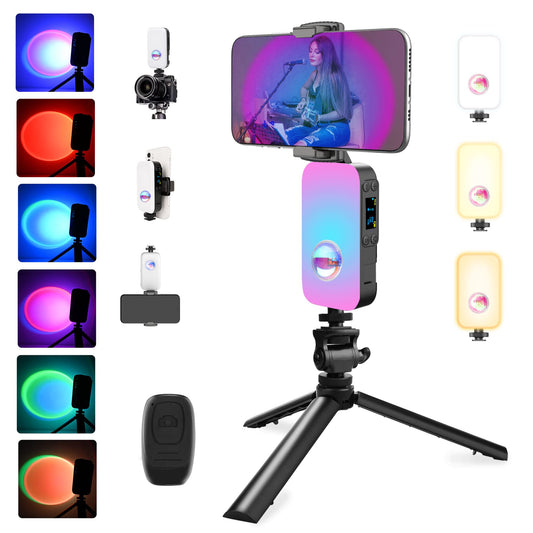 Rechargeable RGB Selfie Light with Tripod